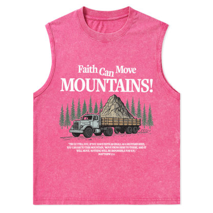 Faith Can Move Mountains Christian Washed Tank Top