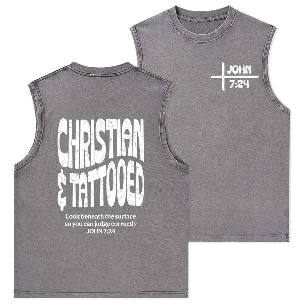 Christian & Tattooed Christian Washed Tank Top