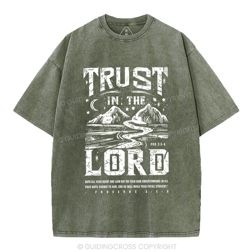 Trust In The Lord Christian Washed T-Shirt