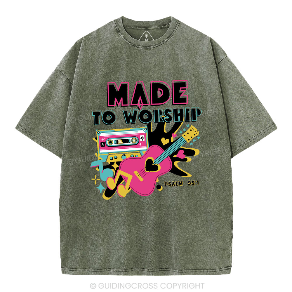 Made To Worship Christian Washed T-Shirt