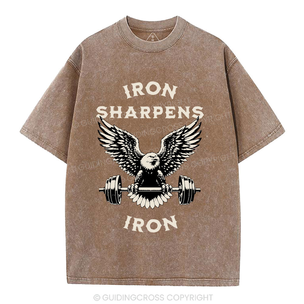 Iron Sharpens Christian Washed T-Shirt