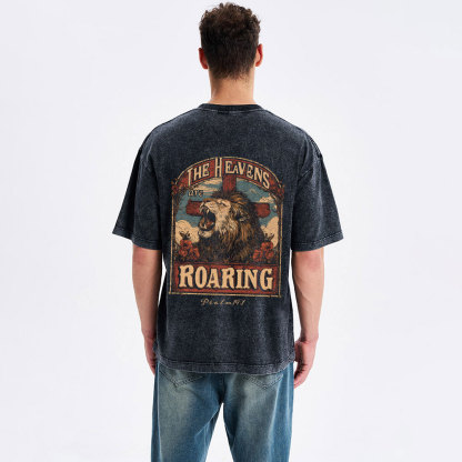 The Heavens Are Roaring Christian Washed T-Shirt