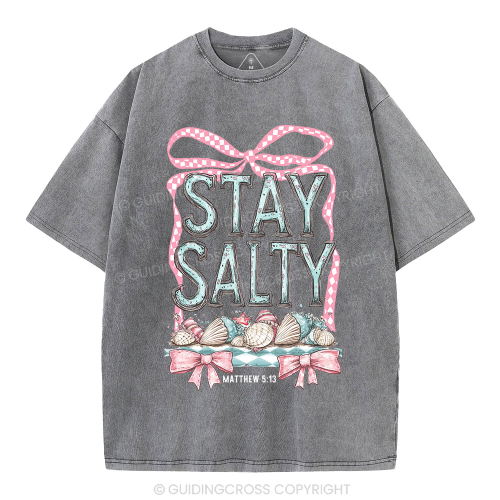 Stay Salty Christian Washed T-Shirt