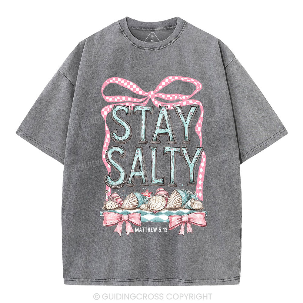 Stay Salty Christian Washed T-Shirt