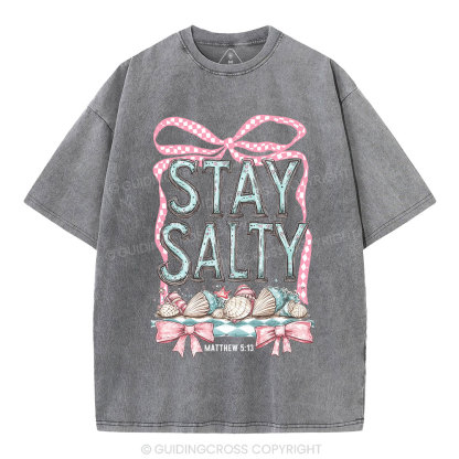 Stay Salty Christian Washed T-Shirt