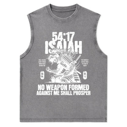 No Weapon Formed Against Me Shall Prosper Christian Washed Tank Top