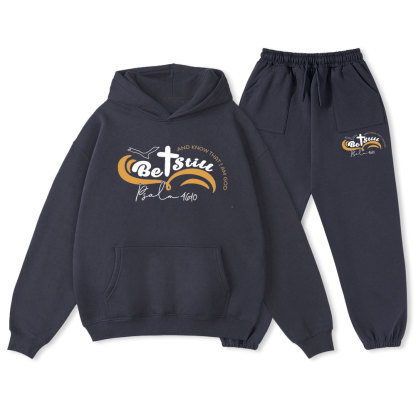Be Still And Know That I Am God Christian Fleece Hoodie Set