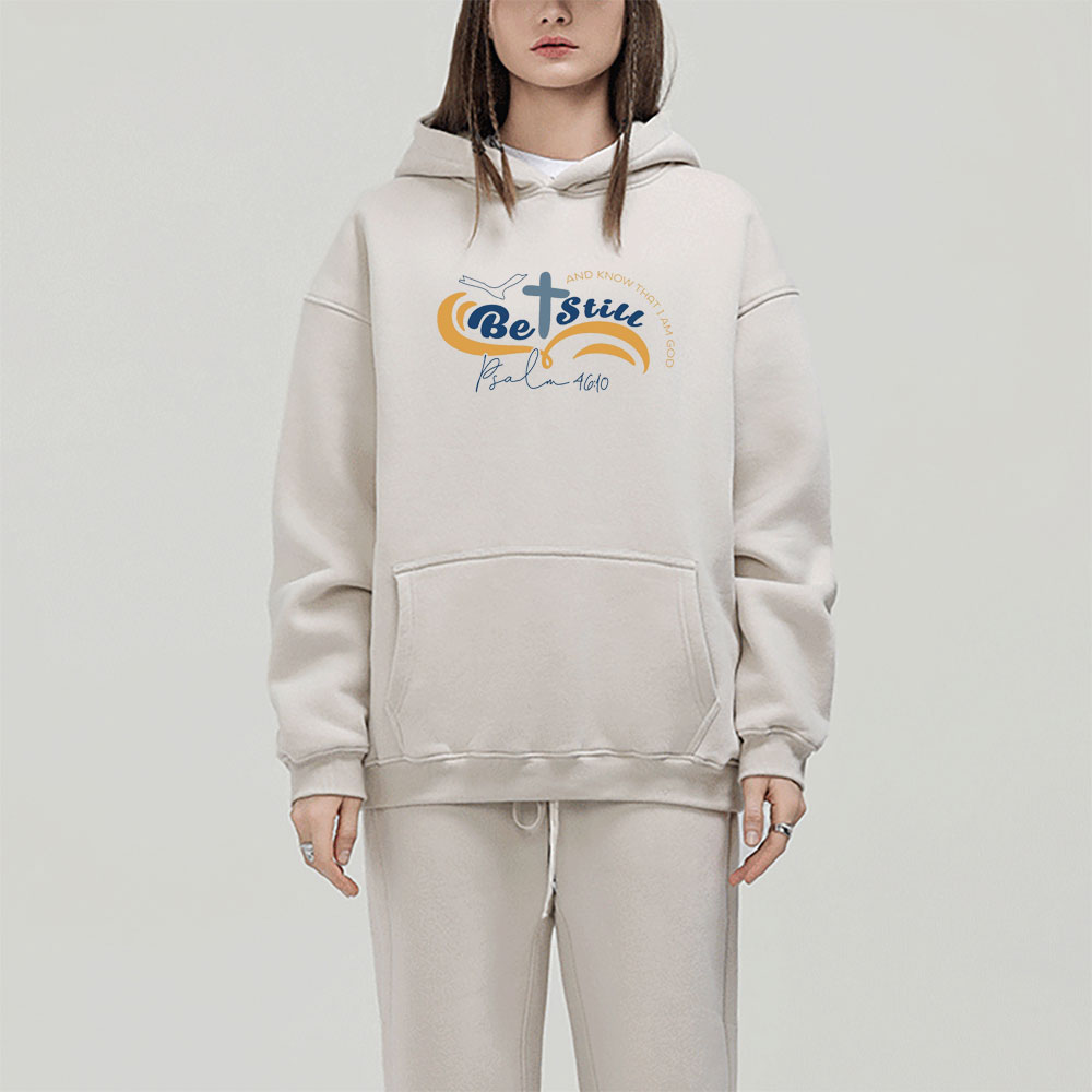Be Still And Know That I Am God Christian Fleece Hoodie Set