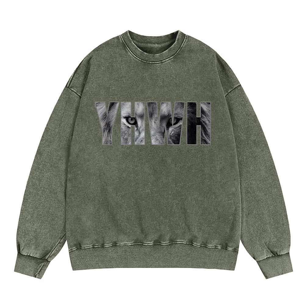 YHWH Christian Washed Sweatshirt