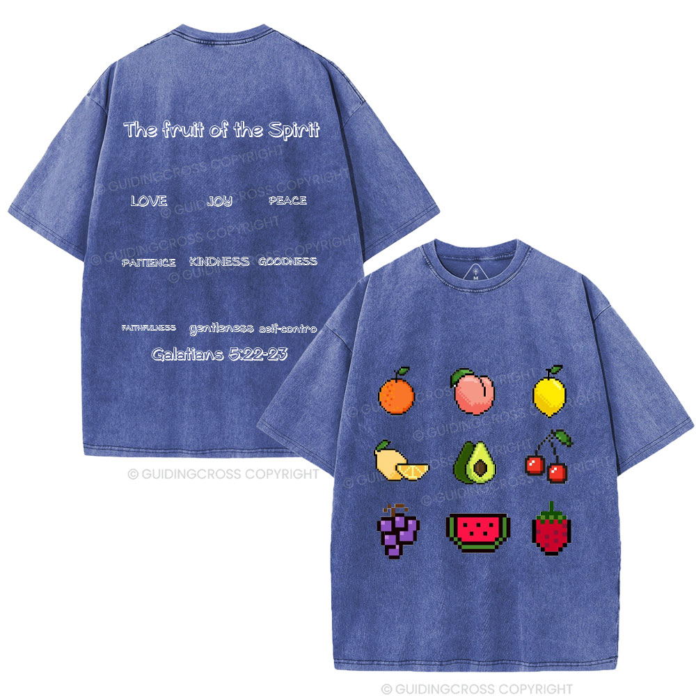 The Fruit Of The Spirit Christian Washed T-Shirt