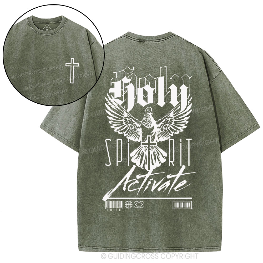 Holy Spirit Christian Washed T-Shirt