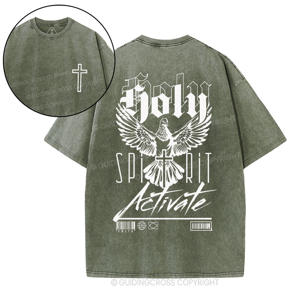 Holy Spirit Christian Washed T-Shirt
