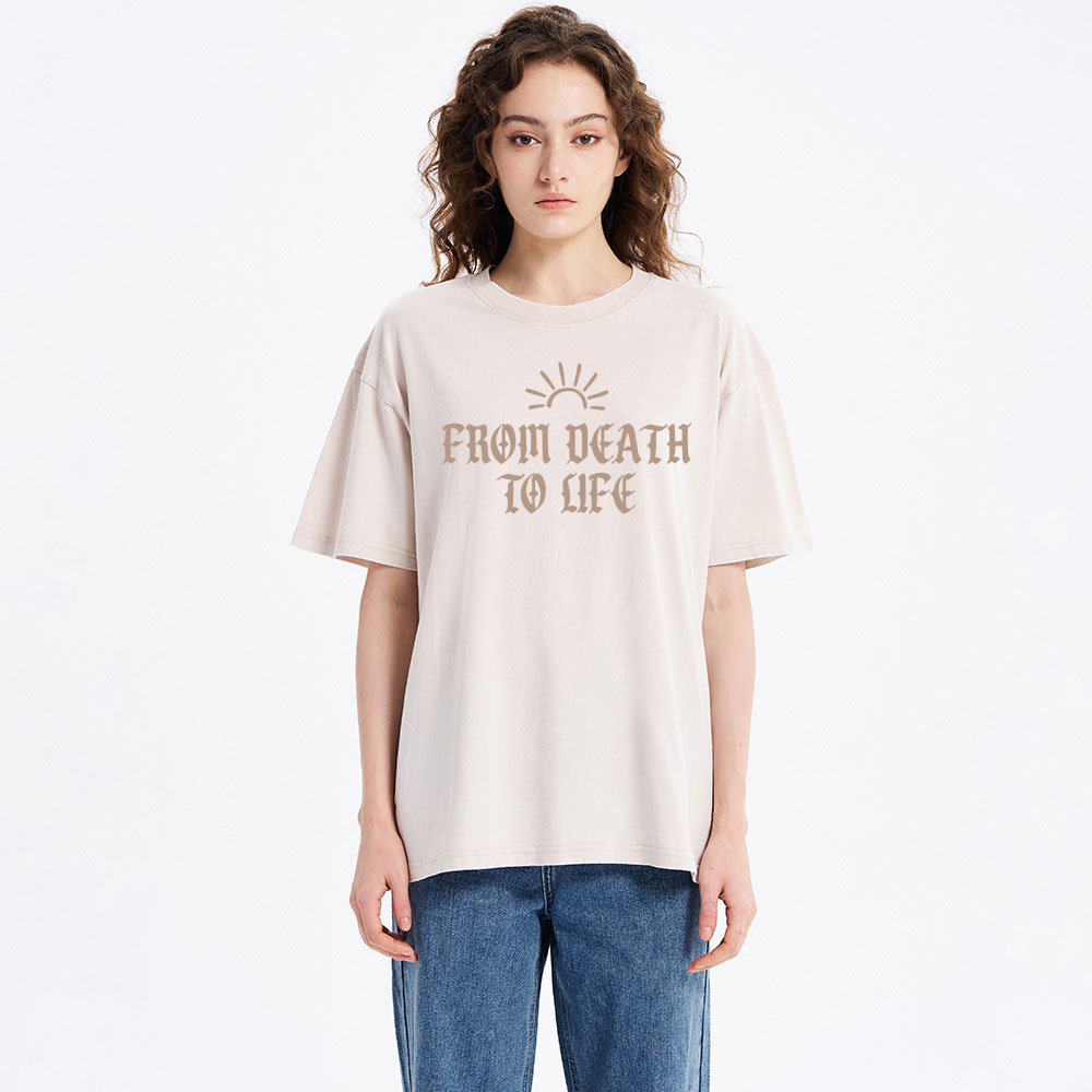 Death Could Not Hold Him Christian washed T-Shirt
