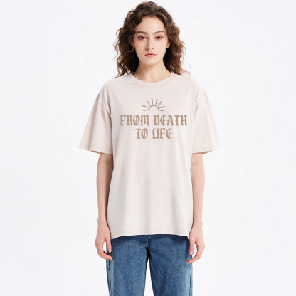 Death Could Not Hold Him Christian washed T-Shirt