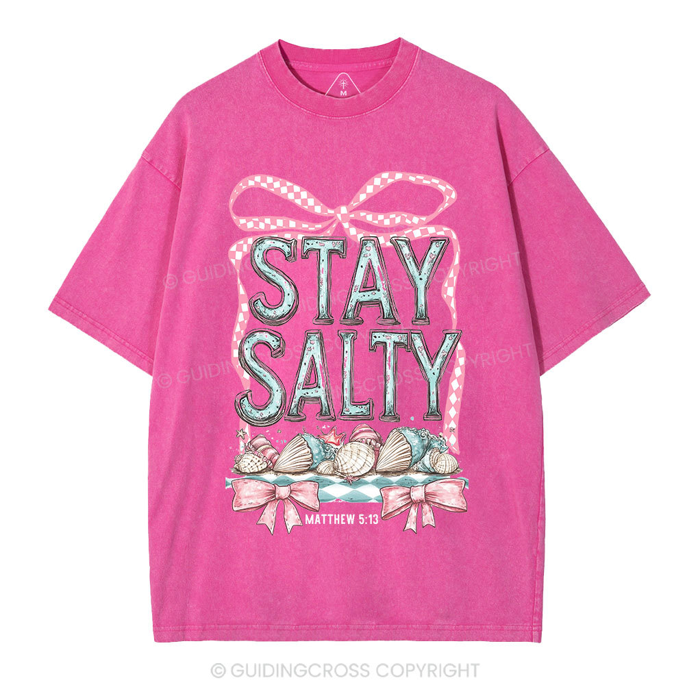Stay Salty Christian Washed T-Shirt