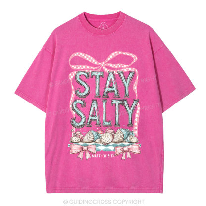 Stay Salty Christian Washed T-Shirt