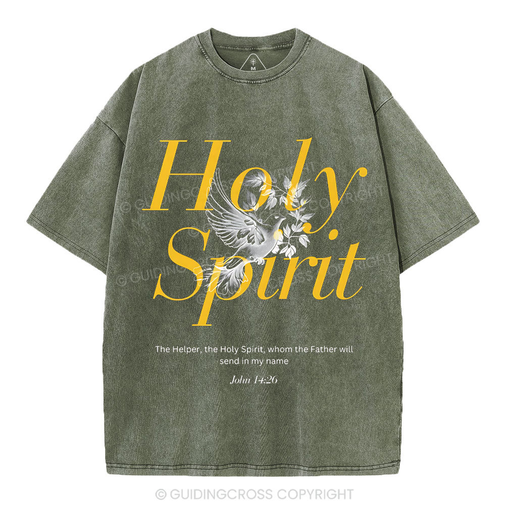 Holy Spirit Christian Washed T-Shirt