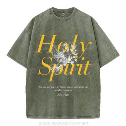 Holy Spirit Christian Washed T-Shirt