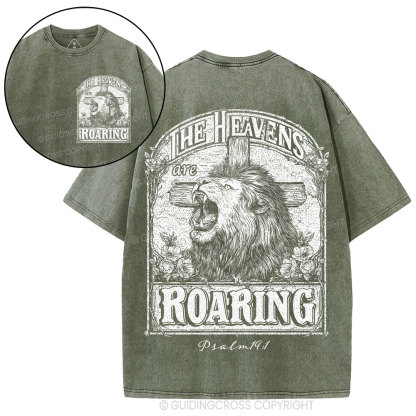 The Heavens Are Roaring Christian Washed T-Shirt