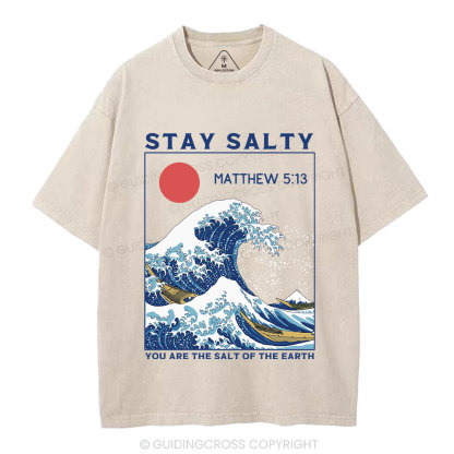 Stay Salty Christian Washed T-Shirt