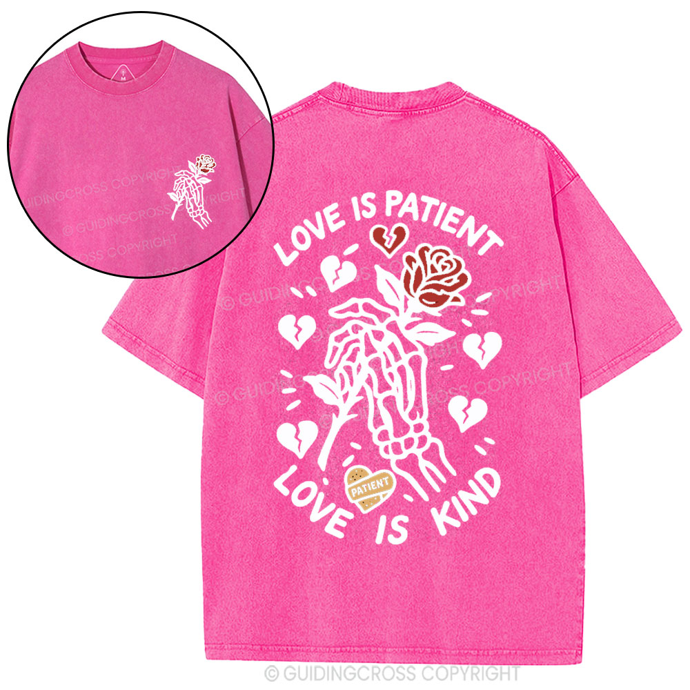 Love Is Patient Christian Washed T-Shirt