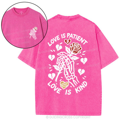 Love Is Patient Christian Washed T-Shirt