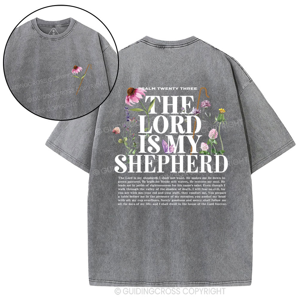 The Lord Is My Shepherd Christian Washed T-Shirt