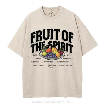 Fruit Of The Spirit Christian Washed T-Shirt
