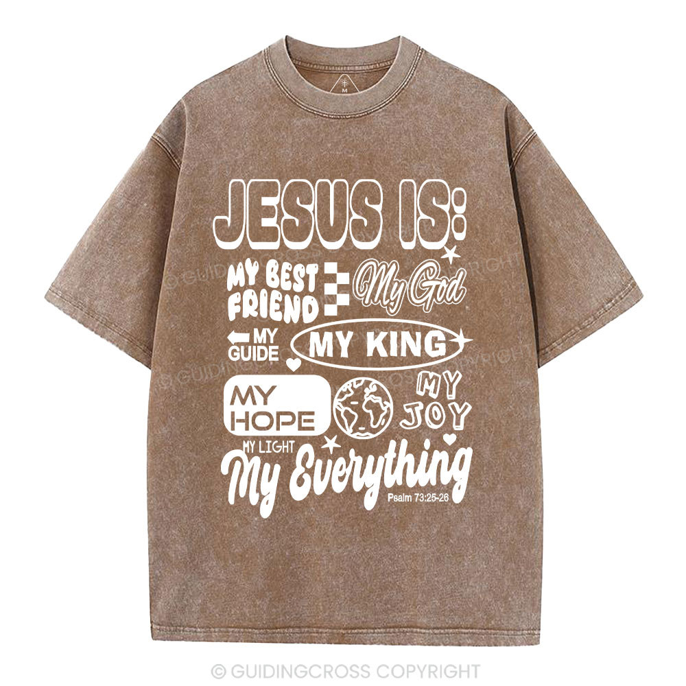 Jesus Is My Best Friend Christian Washed T-Shirt