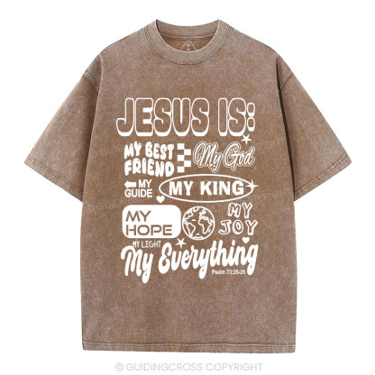 Jesus Is My Best Friend Christian Washed T-Shirt