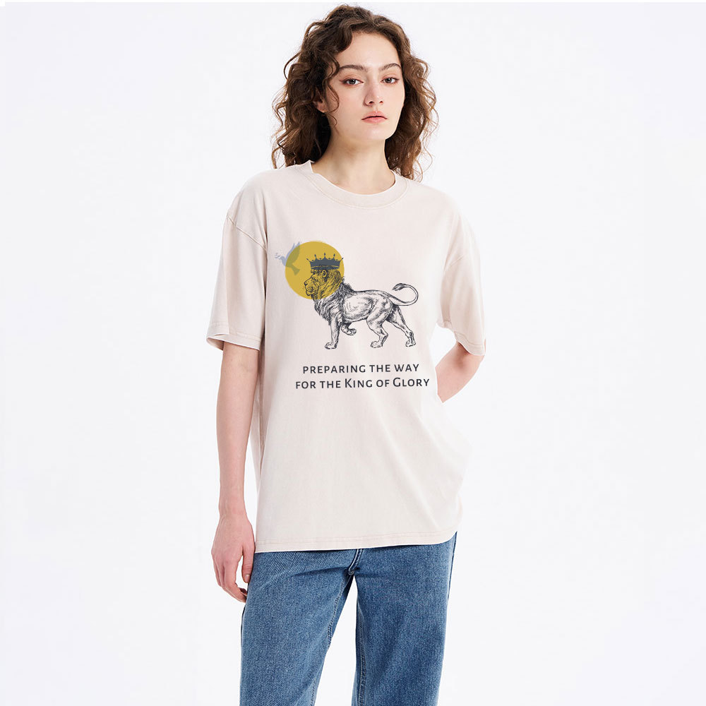 Preparing The Way For The King Of Glory Christian Washed T-Shirt