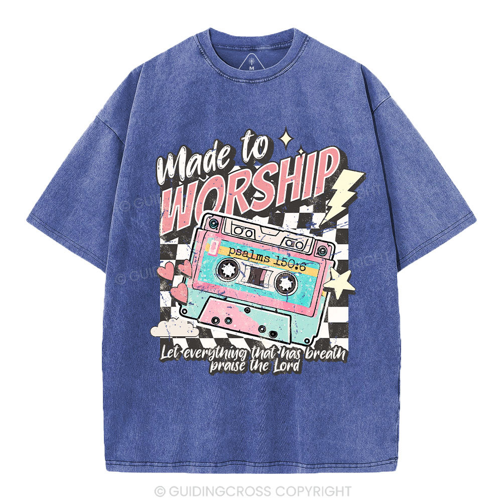 Made To Worship Christian Washed T-Shirt