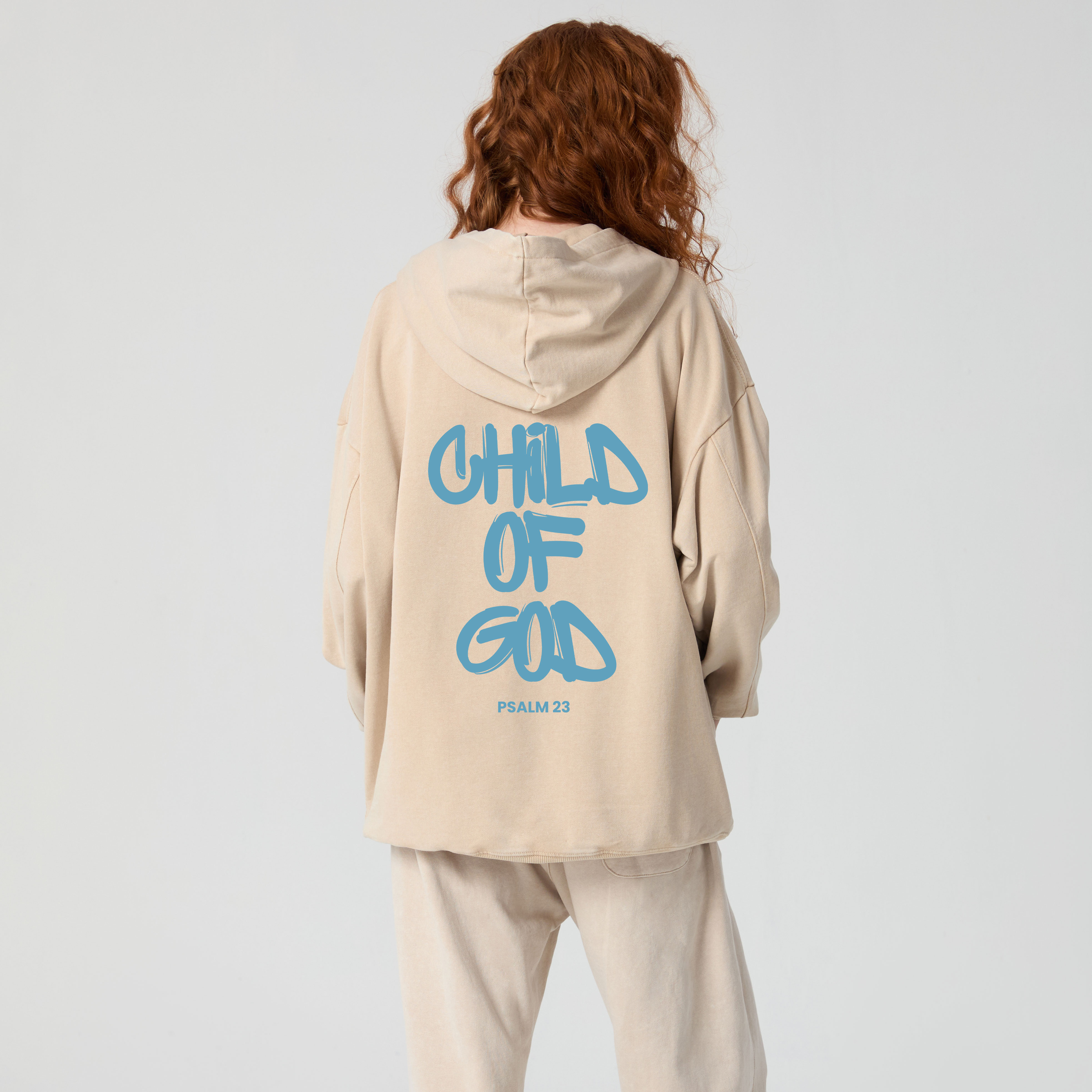 Blue Child Of God Christian Washed Hoodie