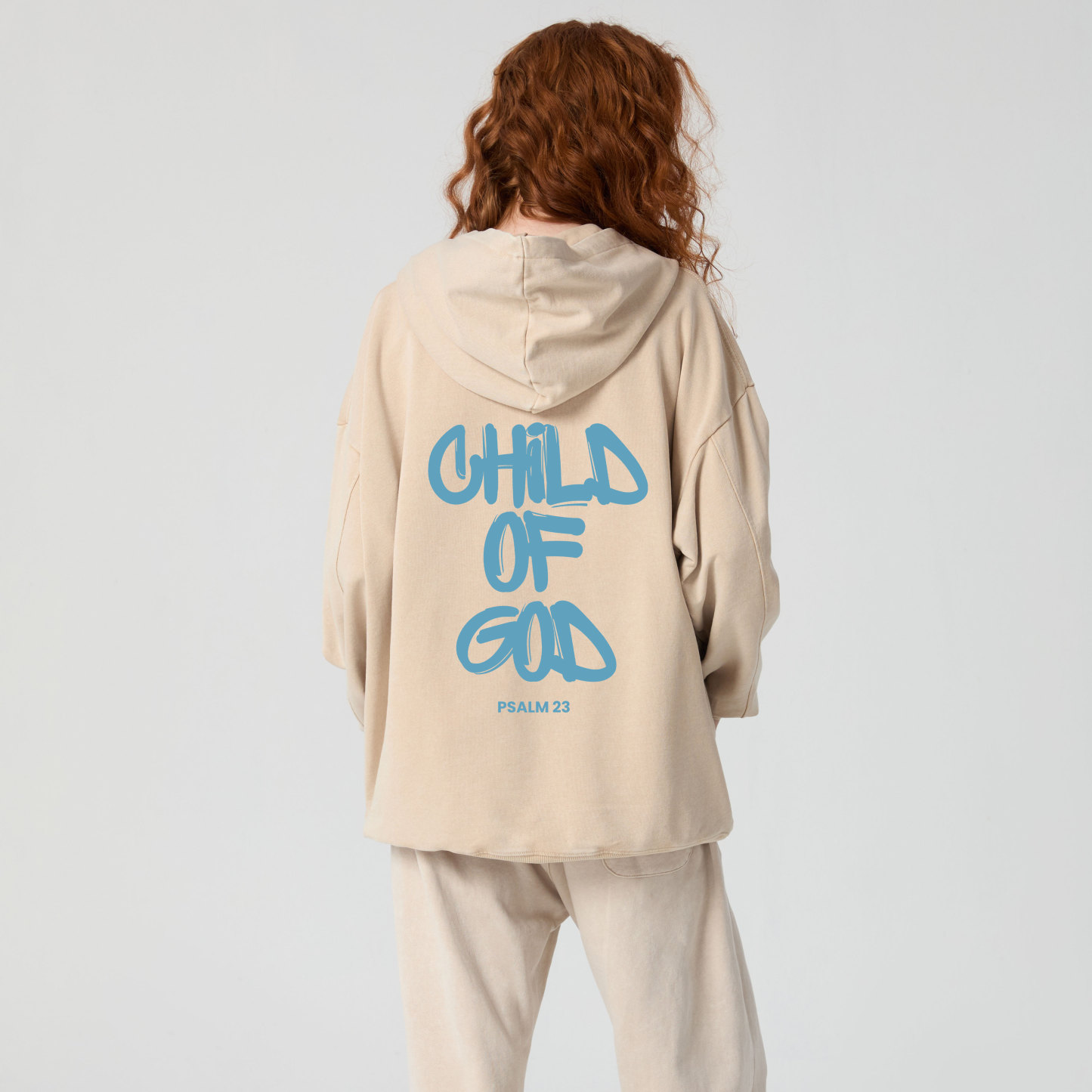 Blue Child Of God Christian Washed Hoodie