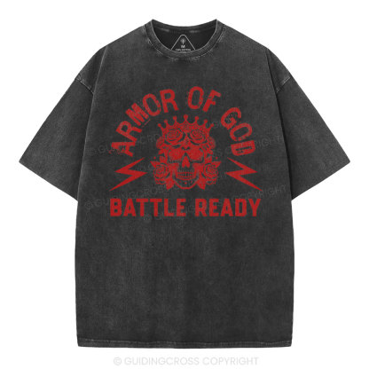 Armor Of God Christian Washed T-Shirt
