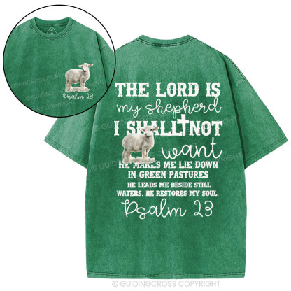 The Lord Is My Shepherd Christian Washed T-Shirt
