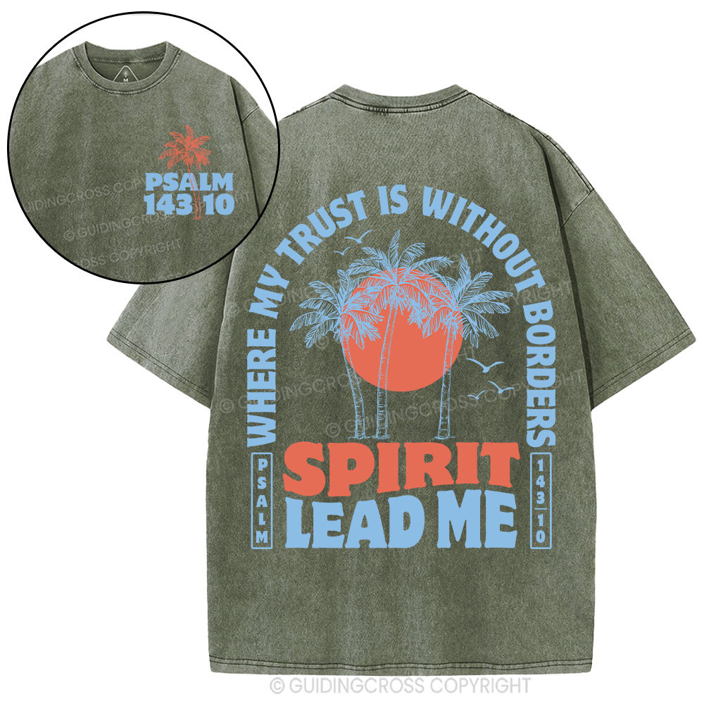 Spirit Lead Me Christian Washed T-Shirt