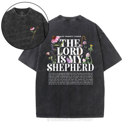 The Lord Is My Shepherd Christian Washed T-Shirt
