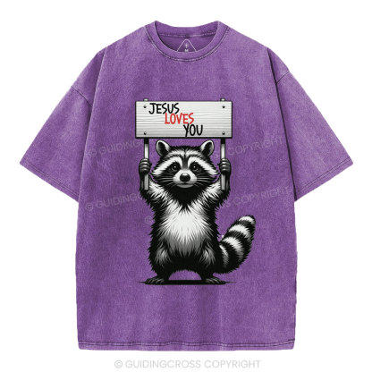 Jesus Loves You Christian Washed T-Shirt