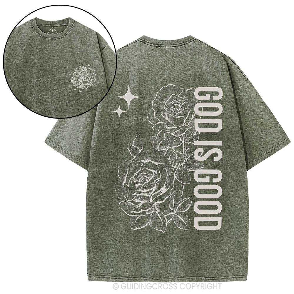 God Is Good Christian Washed T-Shirt