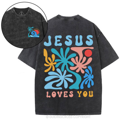 Jesus Love You Christian Washed T-Shirt