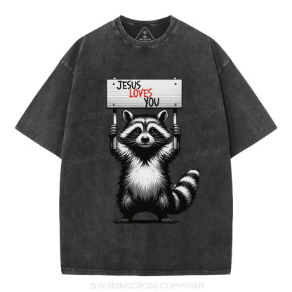 Jesus Loves You Christian Washed T-Shirt