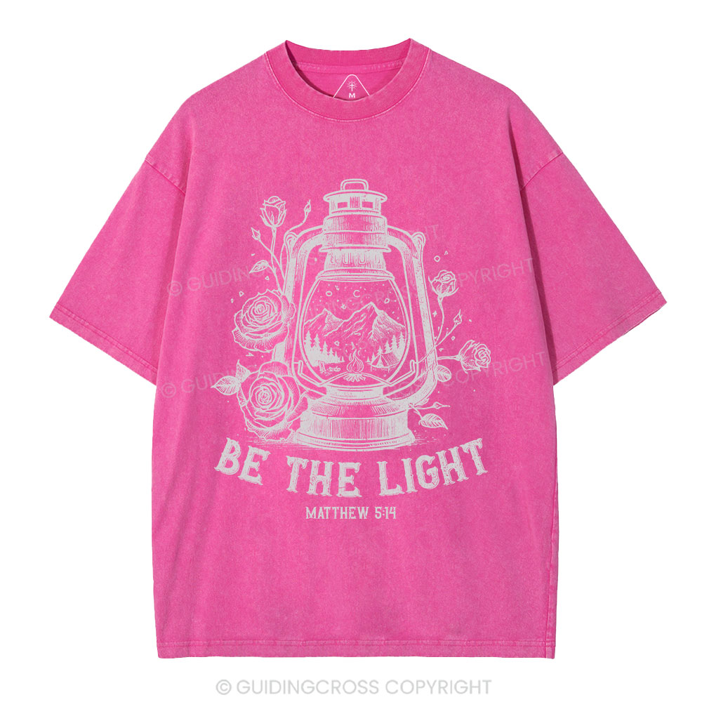 Be The Light Christian Washed T-Shirt