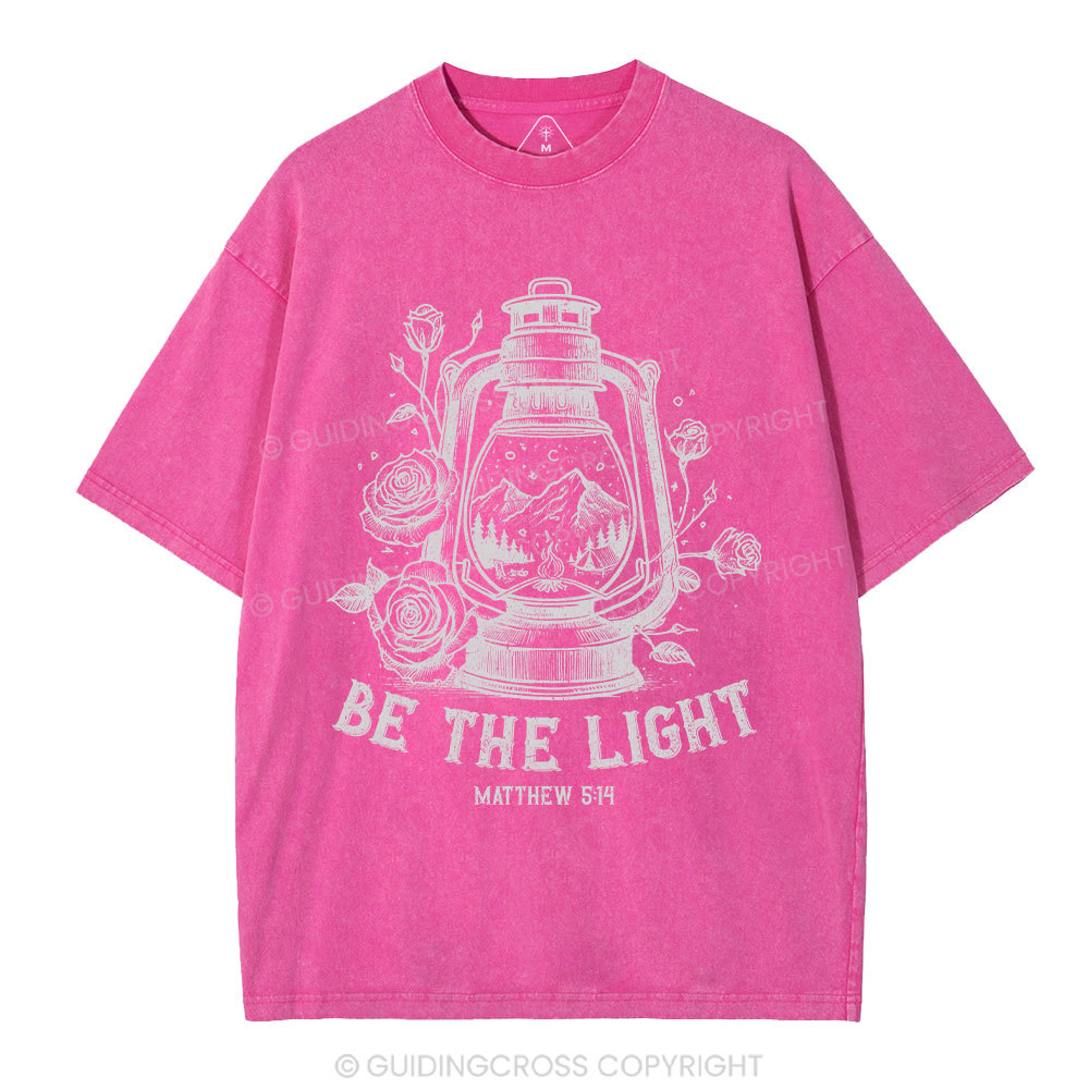 Be The Light Christian Washed T-Shirt