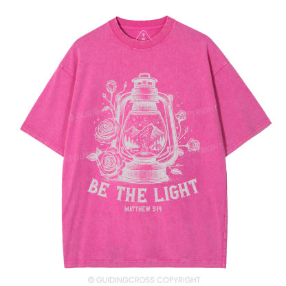 Be The Light Christian Washed T-Shirt