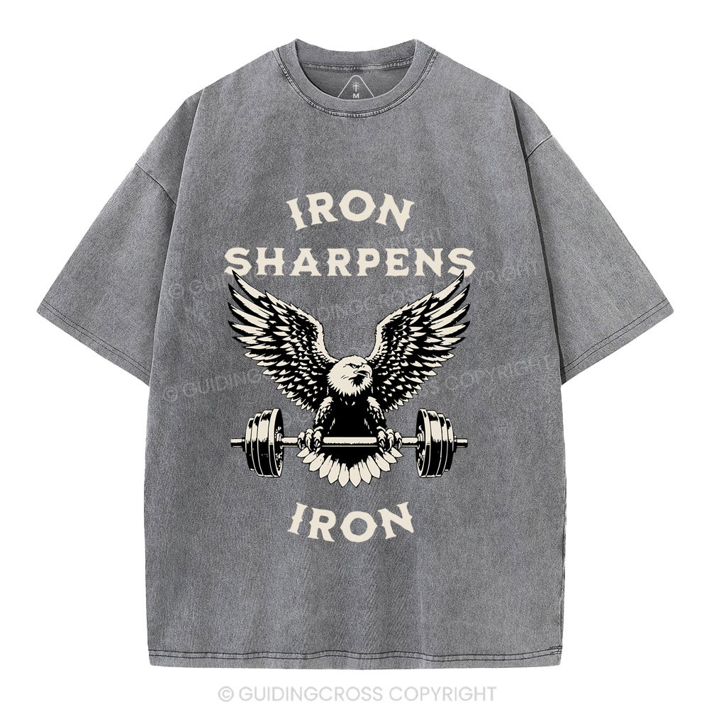 Iron Sharpens Christian Washed T-Shirt