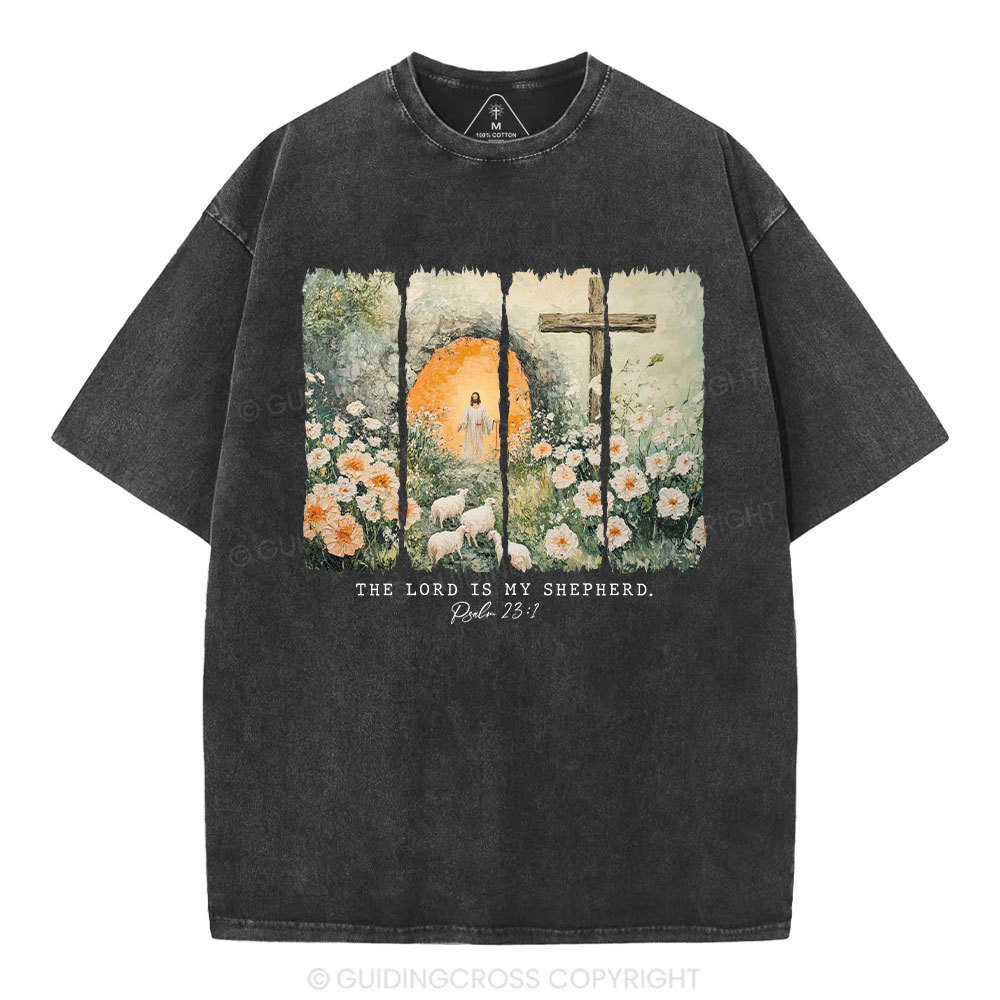 The Lord Is My Sheperd Christian Washed T-Shirt