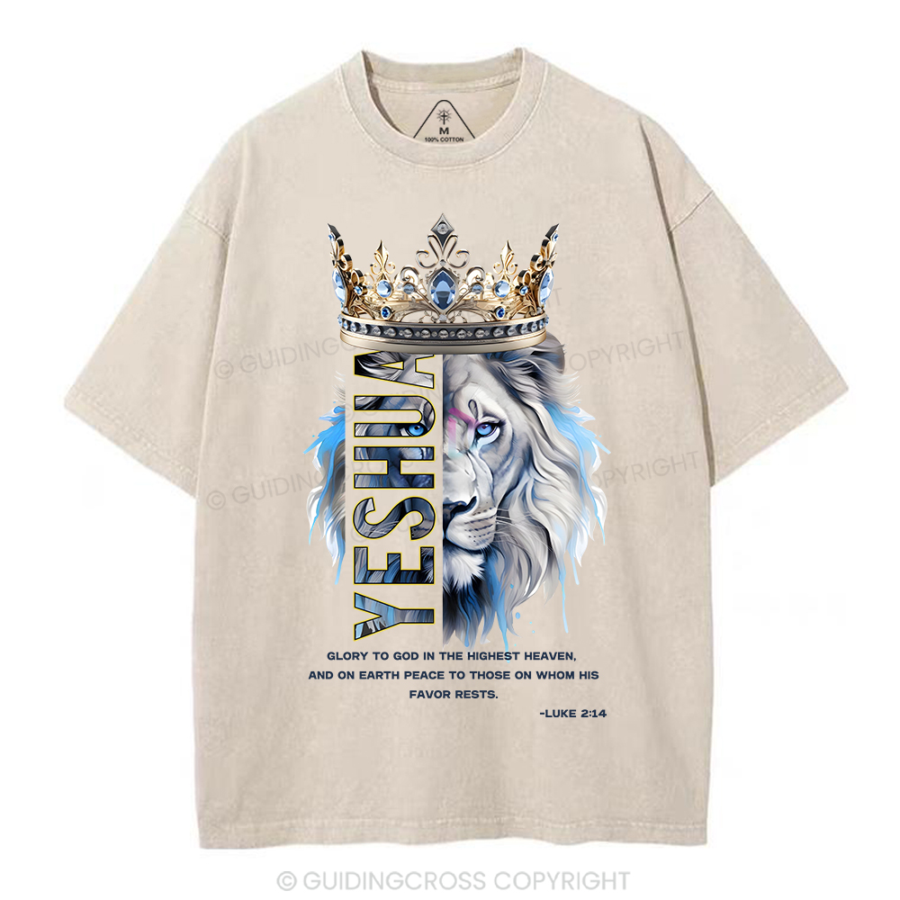 Glory To God In The Highest Heaven Christian Washed T-Shirt