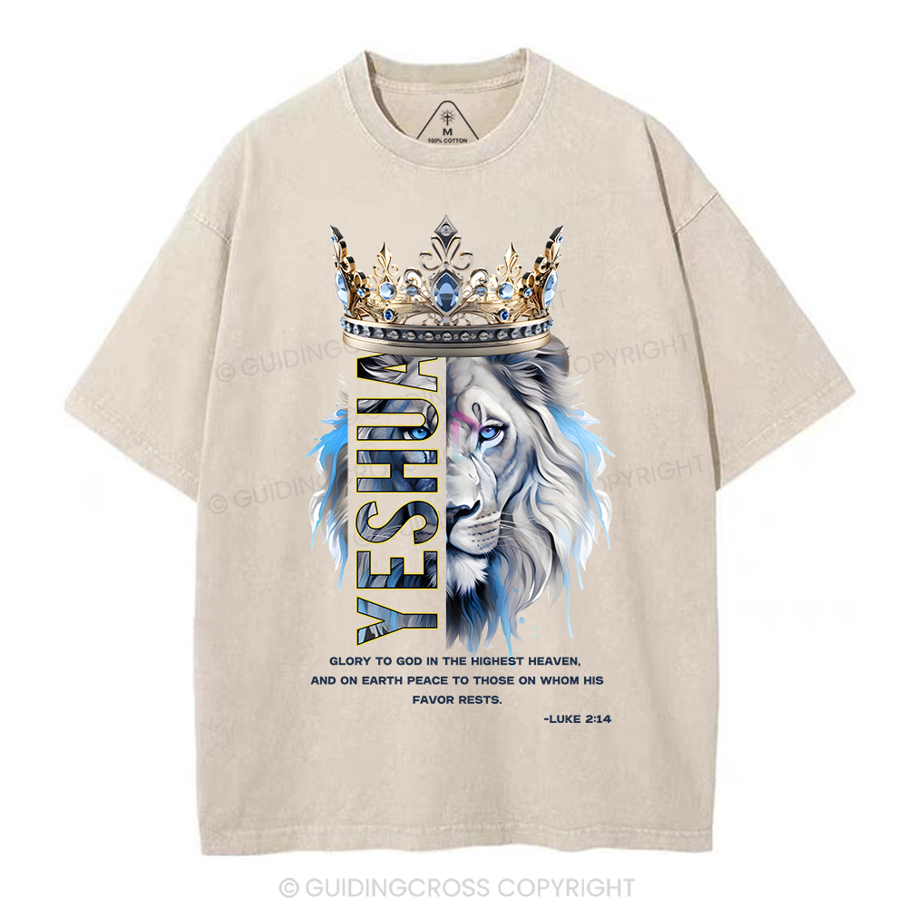 Glory To God In The Highest Heaven Christian Washed T-Shirt