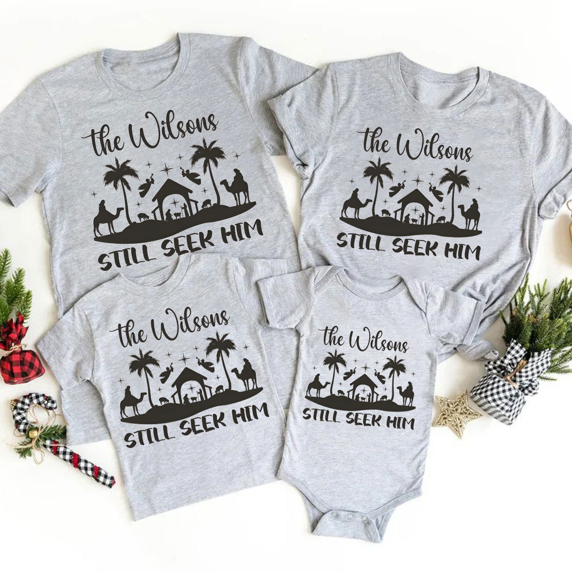 Personalized  Still Seek Him Family Matching Shirts